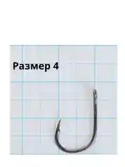 Серый крючок рыболовный Iseama Ring, разные размеры, набор 5 шт.