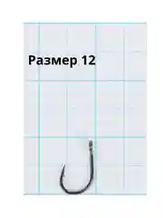 Черный крючок рыболовный Iseama Ring, разные размеры, набор 5 шт.