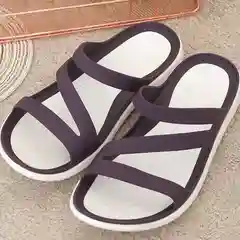 Фиолетовый шлепанцы с тонкими лямками