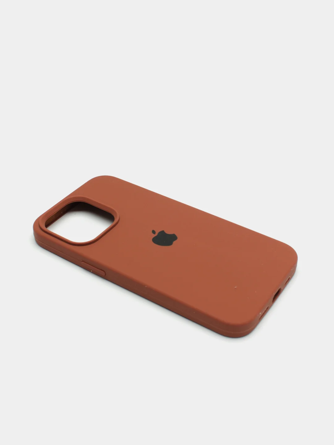 Коричневый чехол Silicone Case для iPhone 13 Pro с закрытым низом
