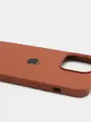 Коричневый чехол Silicone Case для iPhone 13 Pro с закрытым низом