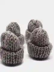 Серый мини шапочки для творчества 4 шт