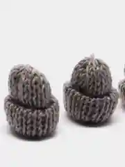 Серый мини шапочки для творчества 4 шт