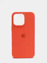Оранжевый чехол Silicone Case для iPhone 13 Pro с закрытым низом