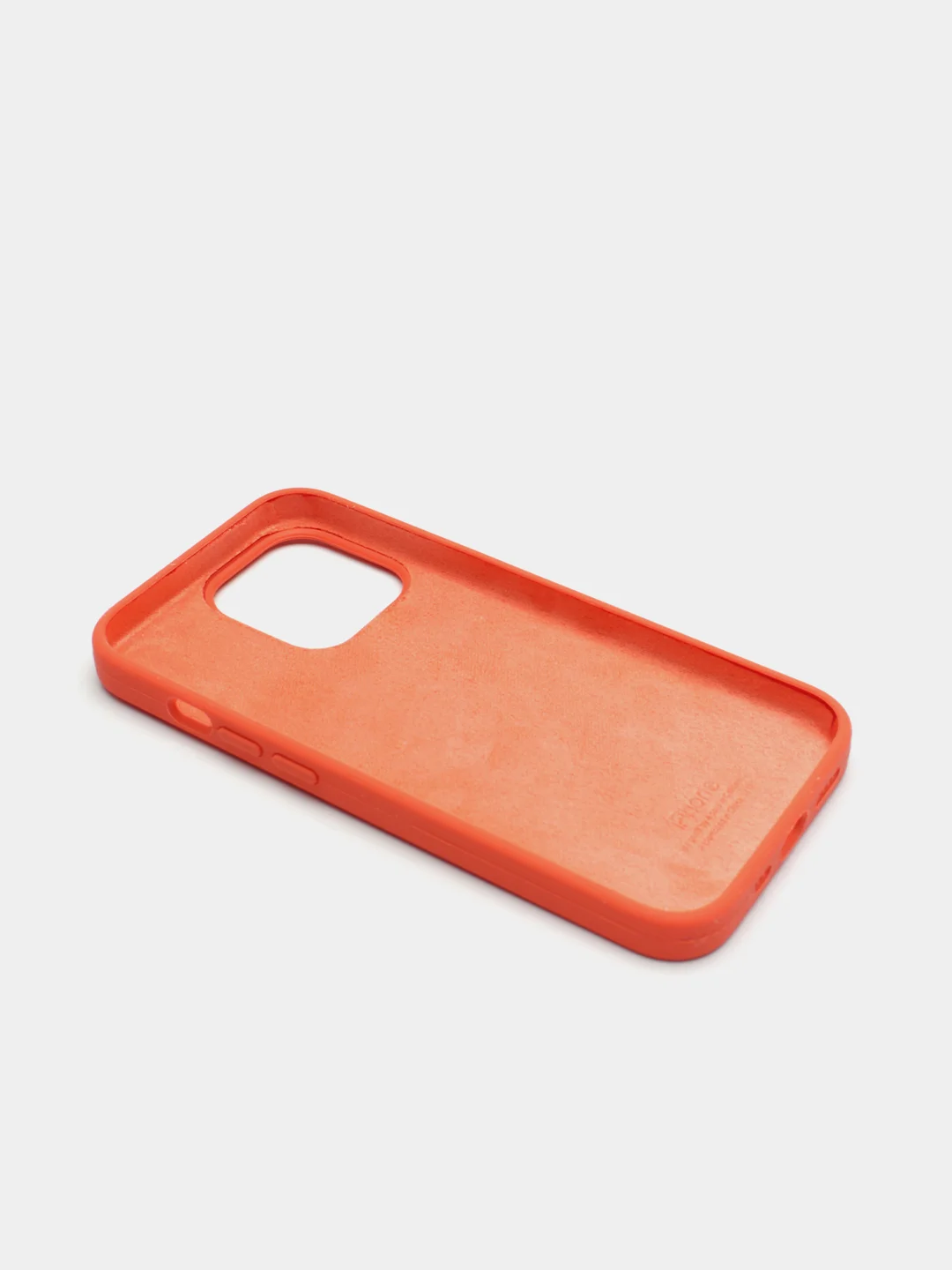 Оранжевый чехол Silicone Case для iPhone 13 Pro с закрытым низом