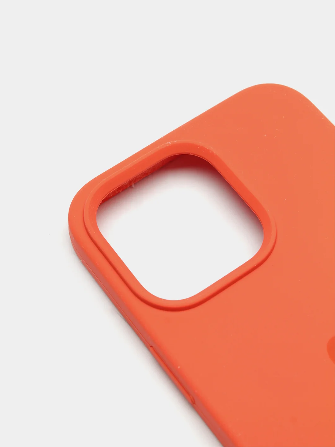Оранжевый чехол Silicone Case для iPhone 13 Pro с закрытым низом