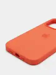 Оранжевый чехол Silicone Case для iPhone 13 Pro с закрытым низом