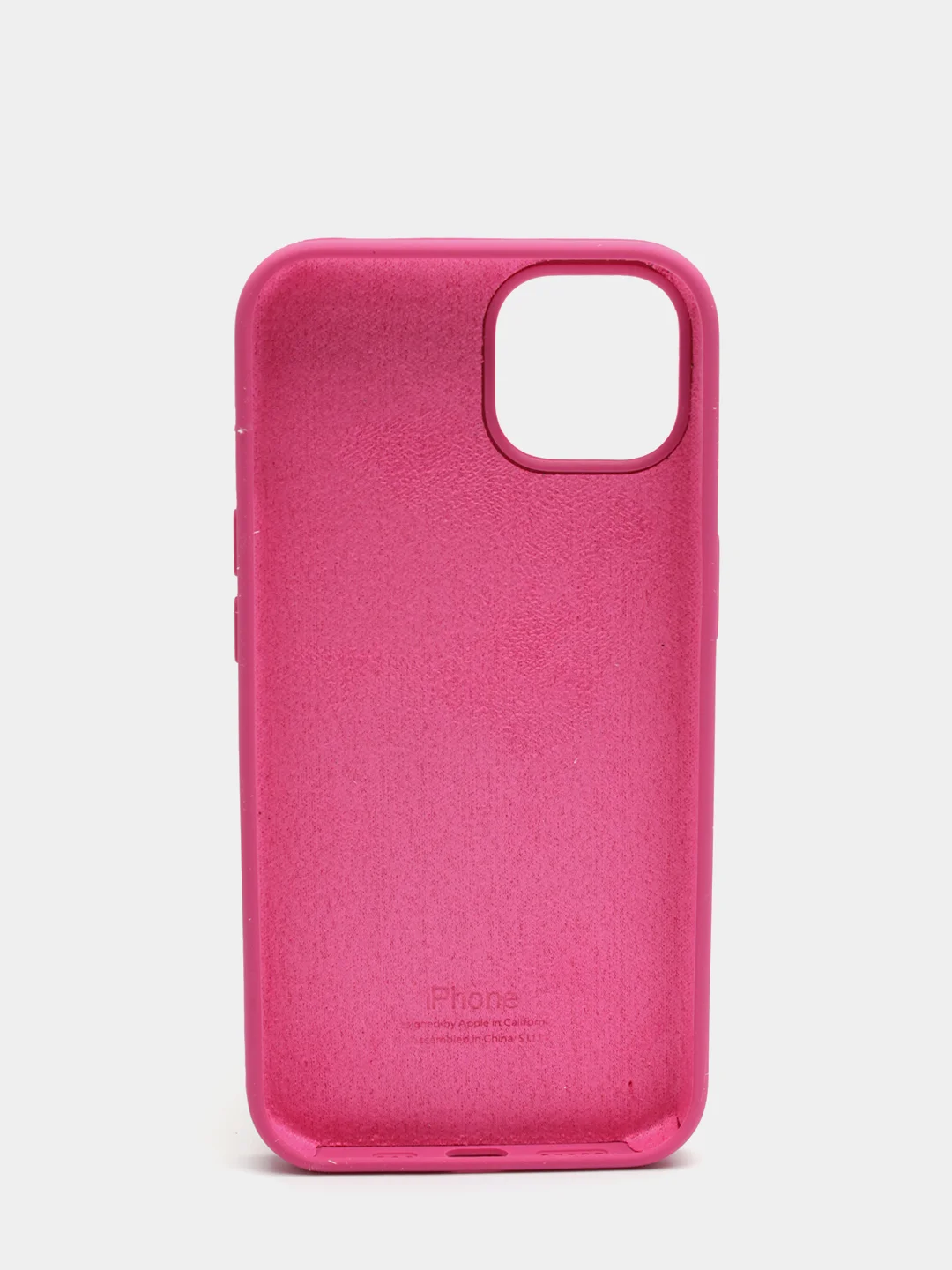 Тёмно-розовый чехол Silicone Case для iPhone 13 с закрытым низом