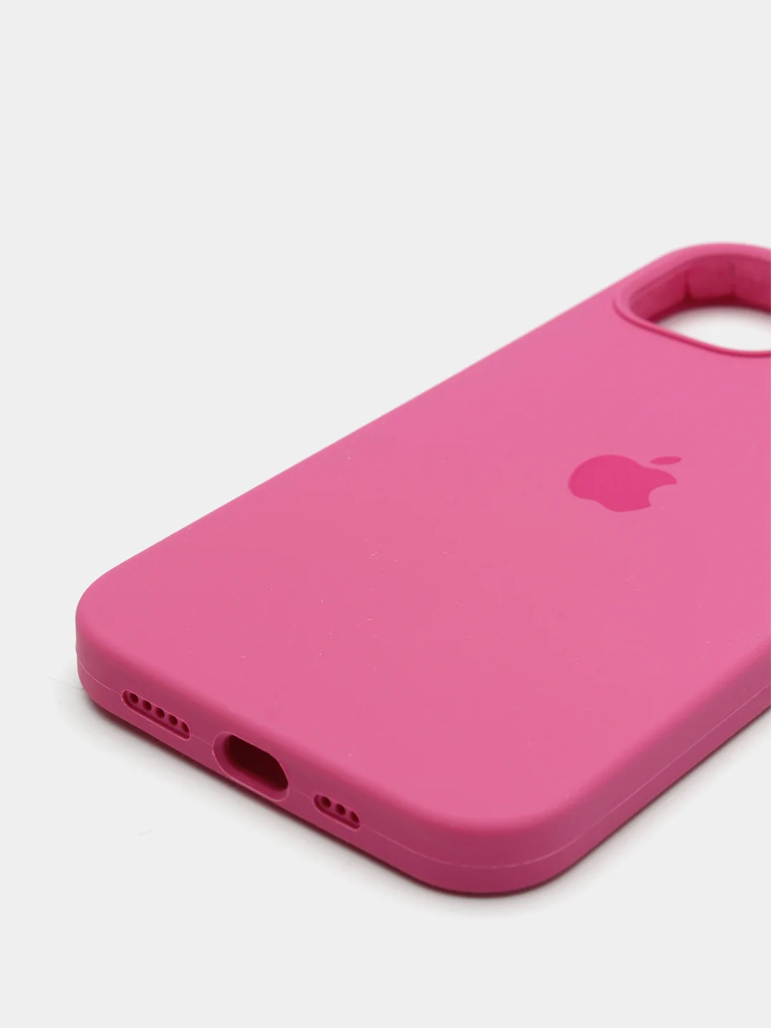 Тёмно-розовый чехол Silicone Case для iPhone 13 с закрытым низом