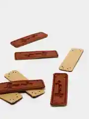 Набор нашивок Hand made, 5 х 1.5 см, 10 штук