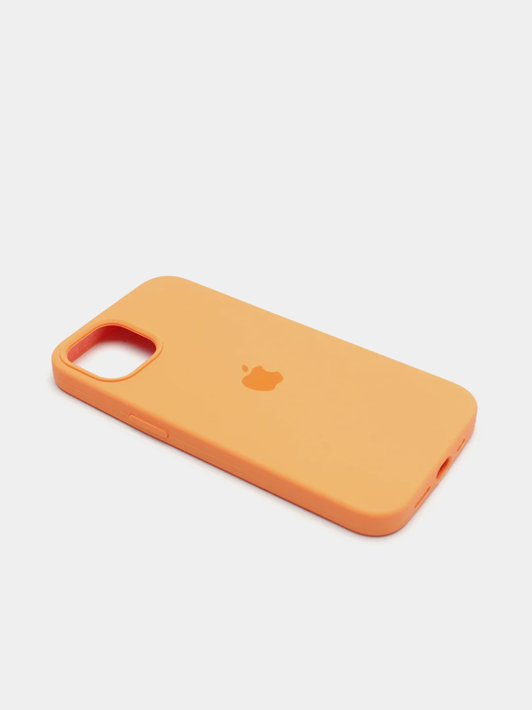 Оранжевый чехол Silicone Case для iPhone 13 с закрытым низом