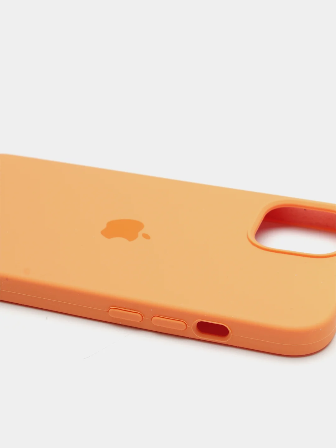 Оранжевый чехол Silicone Case для iPhone 13 с закрытым низом