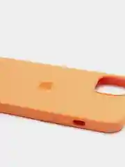 Оранжевый чехол Silicone Case для iPhone 13 с закрытым низом