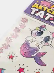 Детские переводки-татуировки на тело "Кошечка", набор 4 штуки