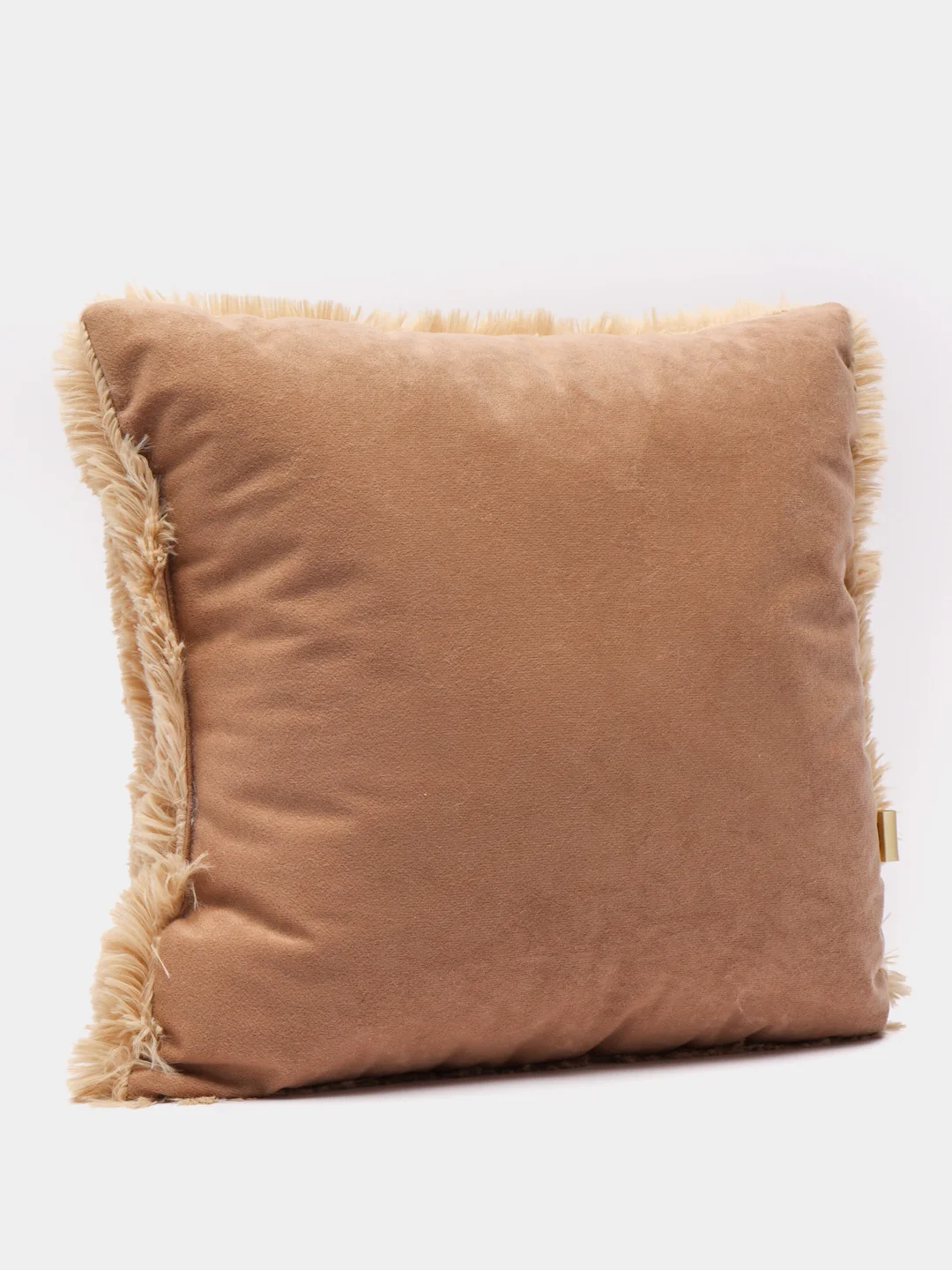 Бежевый меланж подушка декоративная МАТЕХ "PLUSH", 35 х 35 х 15 см, 18 цветов