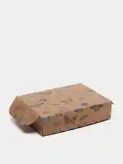 Бирюзовый коробка складная крафтовая, 21 х 15 х 5 см, 4 вида