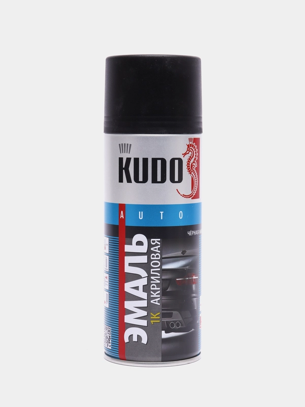 1K эмаль автомобильная, ремонтная, черная, матовая Kudo