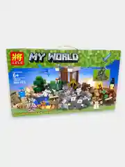 Лайм детский конструктор Майнкрафт My World "Падение башни" 400/600/800 деталей