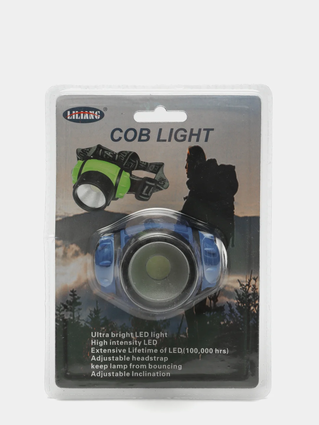 Синий фонарь налобный COB LIGHT