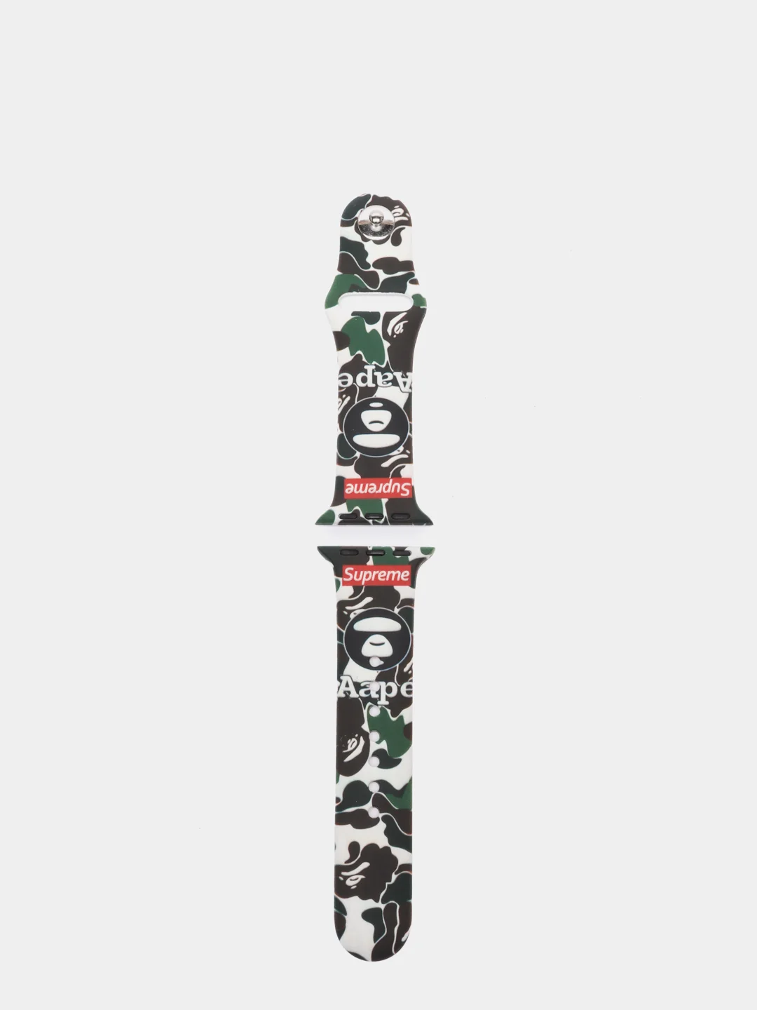 Лесной зеленый ремешок силиконовый с рисунком для Apple Watch