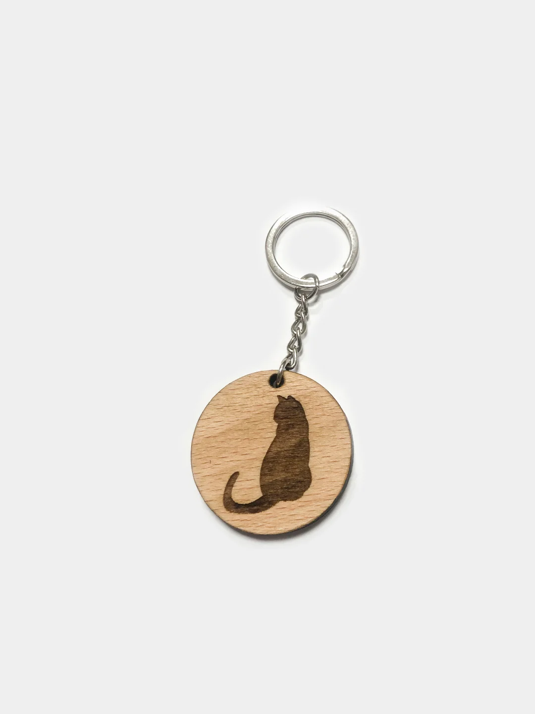 Брелок из дерева "Кошка"