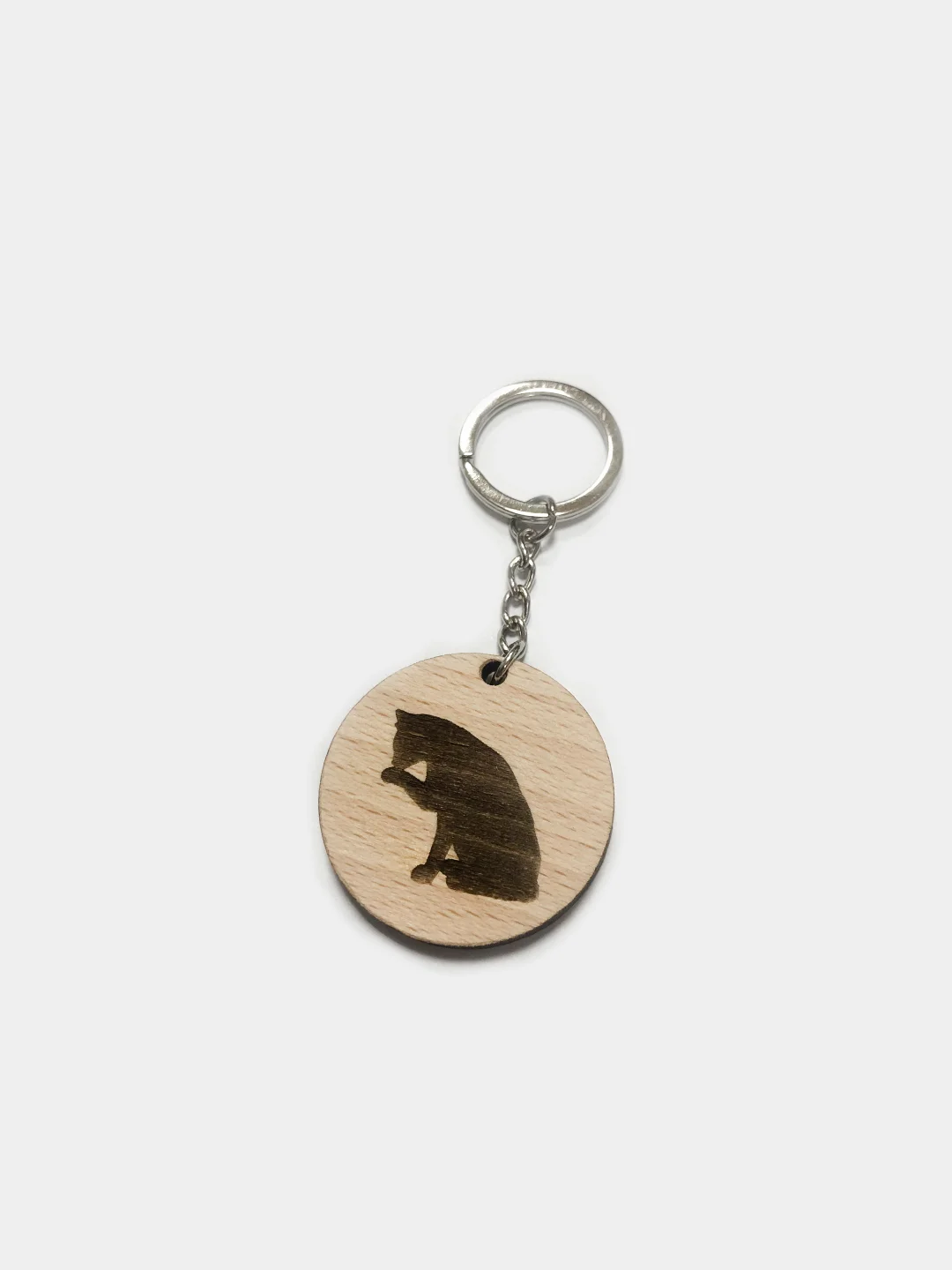 Брелок из дерева "Кошка"