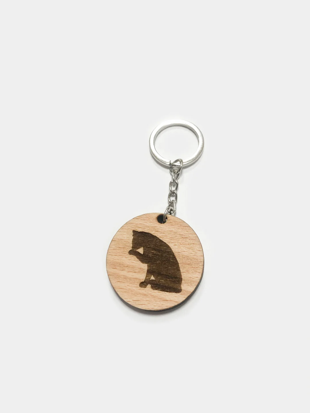Брелок из дерева "Кошка"