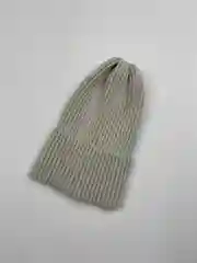Бежевый меланж шапка бини
