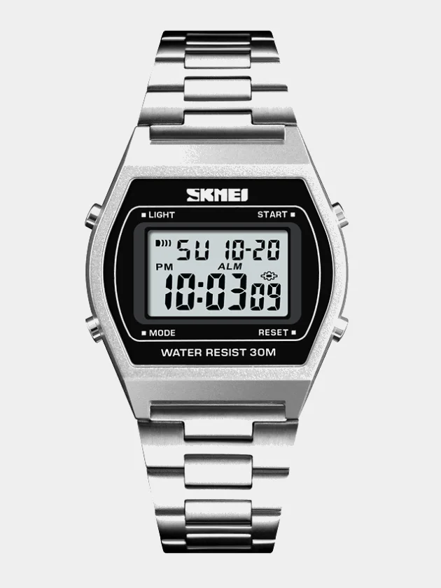 Серебряный часы наручные мужские Skmei 1328
