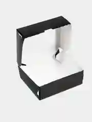 Черный коробка подарочная с окном, 3 шт. / Кондитерская упаковка / 10х8х3,5 см