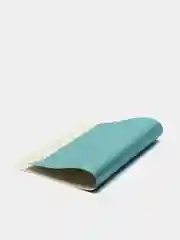 Голубой кожзам с глиттером с мелкими блестками, А4