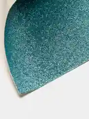 Голубой кожзам с глиттером с мелкими блестками, А4