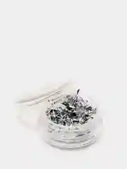 Серебряный фольга поталь(мягкая жатая сусальное золото) в баночке для маникюра и педикюра