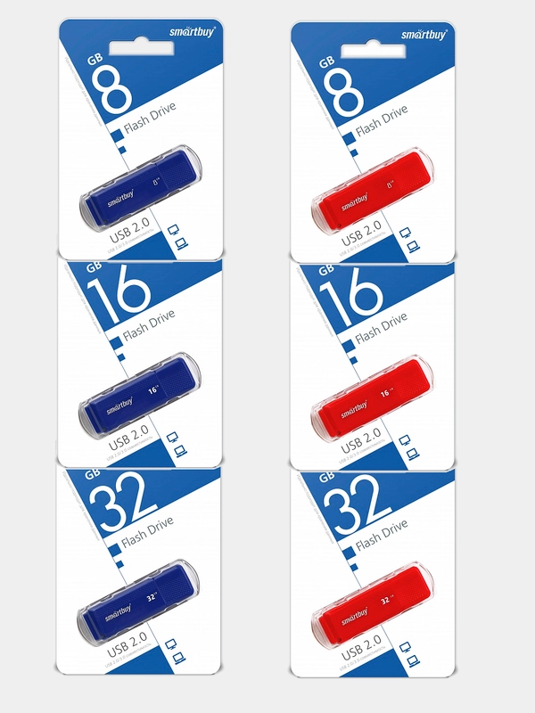 Флешка USB 8/16/32Гб флешка smartbuy