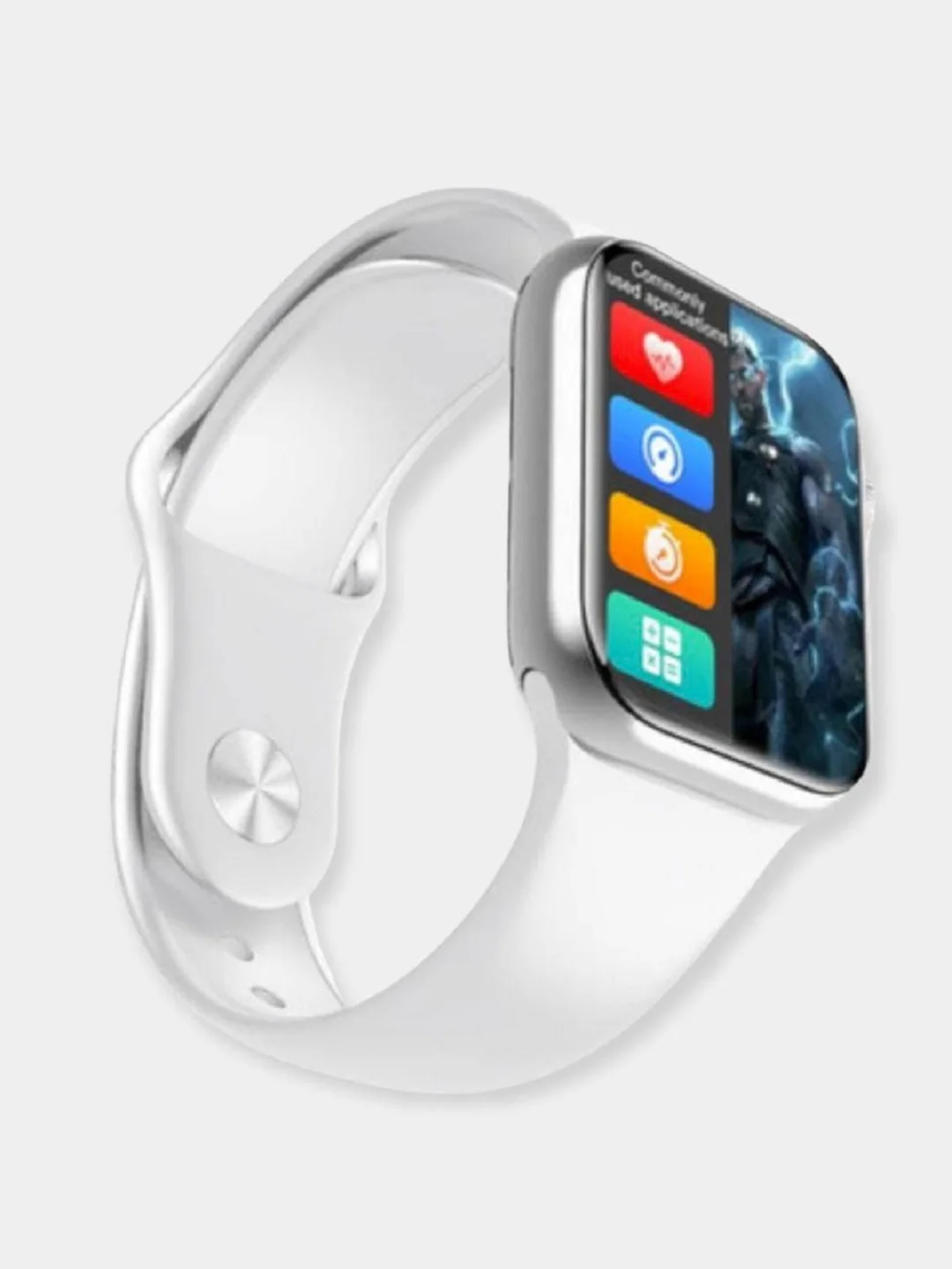 Серебряный смарт часы Smart Watch М7 Plus, 44-45 мм
