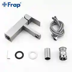 Тёмно-серый смеситель для раковины Frap F10802 из нержавеющей стали