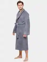 Серый халат мужской махровый