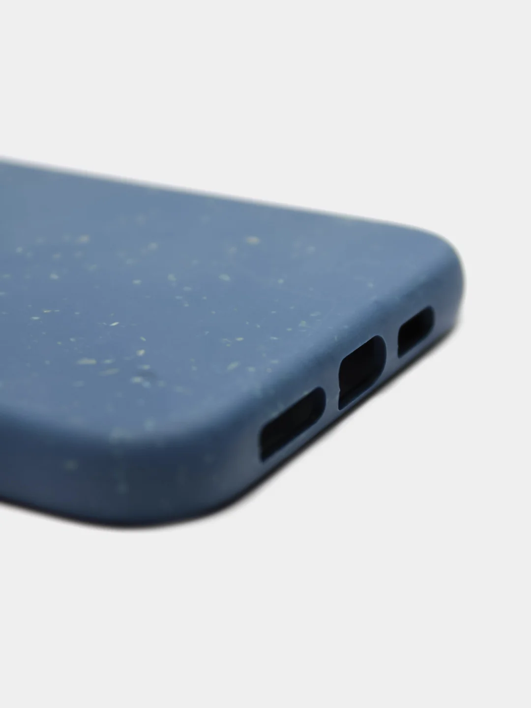 Синий меланж чехол для iPhone "ECO" биоразлагаемый, 6/6s 7/8 Plus 11 XS max XR 12 Pro mini 13 Pro Max