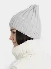 Серый меланж шапка женская