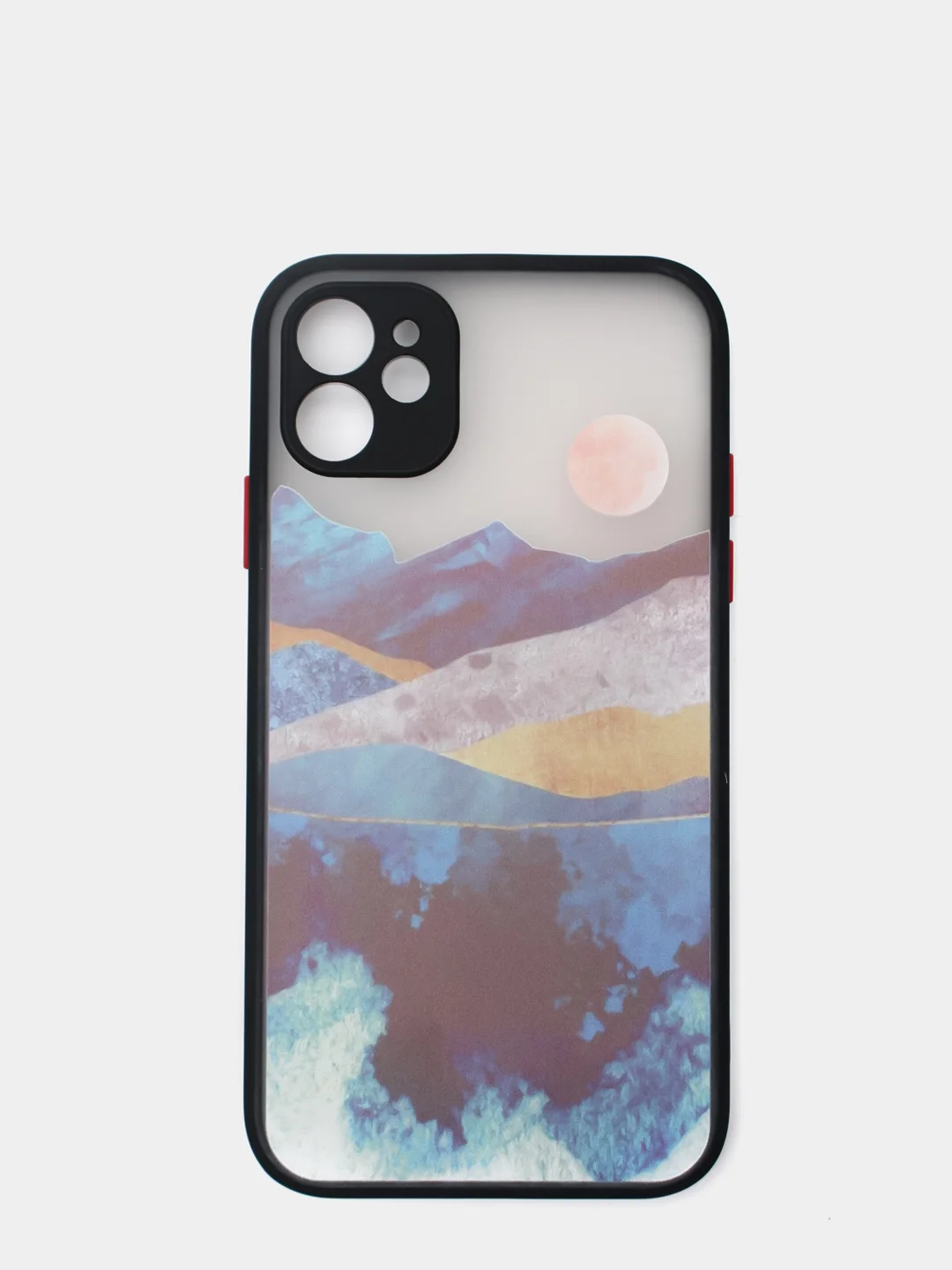 Морской чехол для iPhone "Горы", плотный силикон айфон 6/6s 7/8 Plus XR 11 XS 12