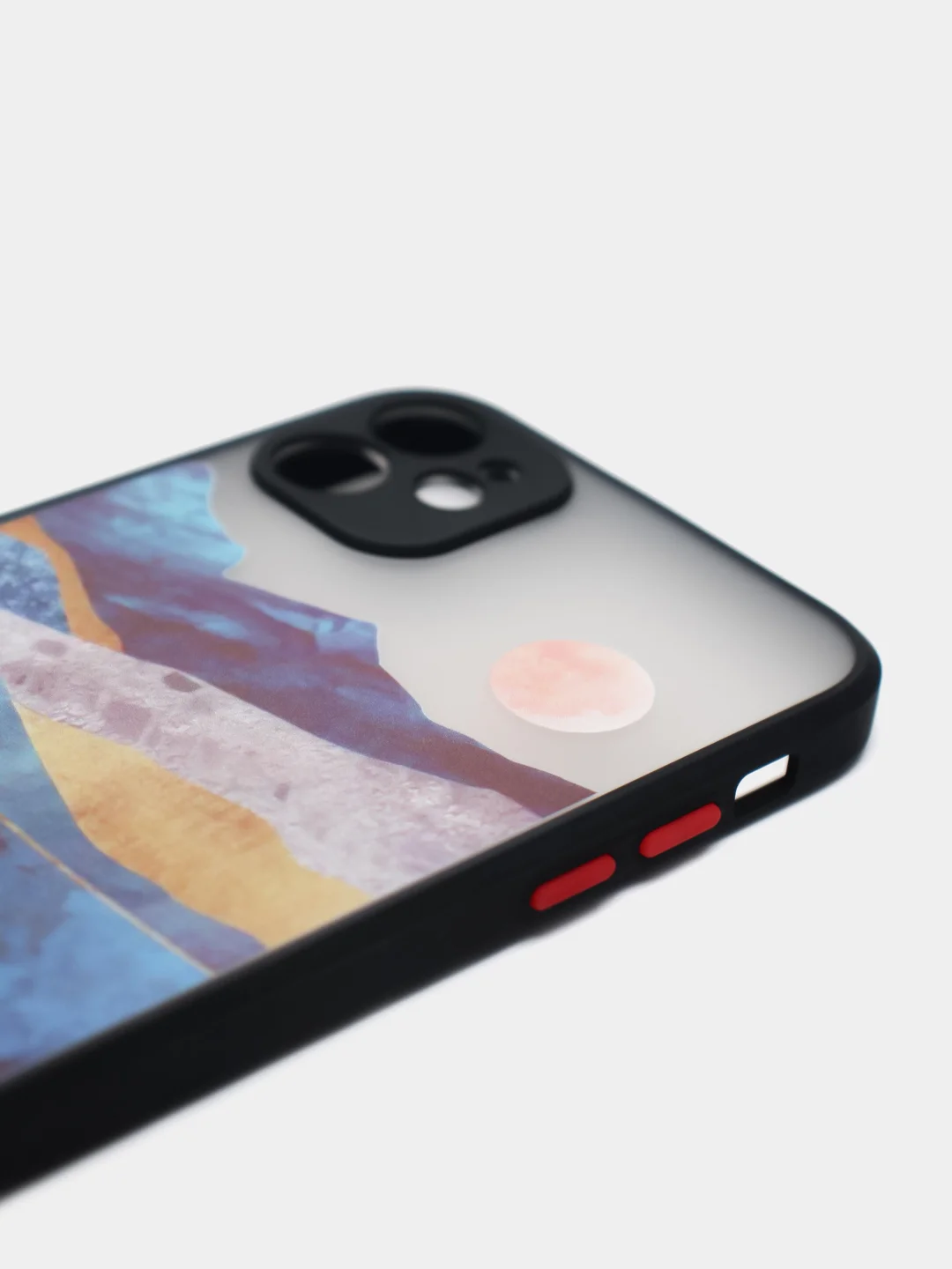 Морской чехол для iPhone "Горы", плотный силикон айфон 6/6s 7/8 Plus XR 11 XS 12