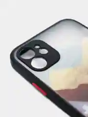 Золотистый хаки чехол для iPhone "Горы", плотный силикон айфон 6/6s 7/8 Plus XR 11 XS 12