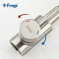 Смеситель для кухни Frap из нержавеющей стали, с поворотным и крутящимся изливом
