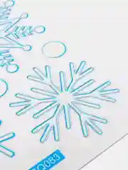Белый новогодние наклейки "Белые снежинки"