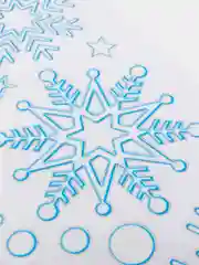 Белый новогодние наклейки "Белые снежинки"