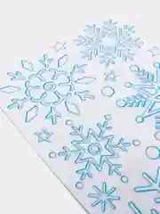 Белый новогодние наклейки "Белые снежинки"