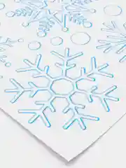 Белый новогодние наклейки "Белые снежинки"