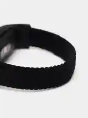 Черный плетеный нейлоновый ремешок / монобраслет для Xiaomi Mi Band 3, 4, 5 и 6