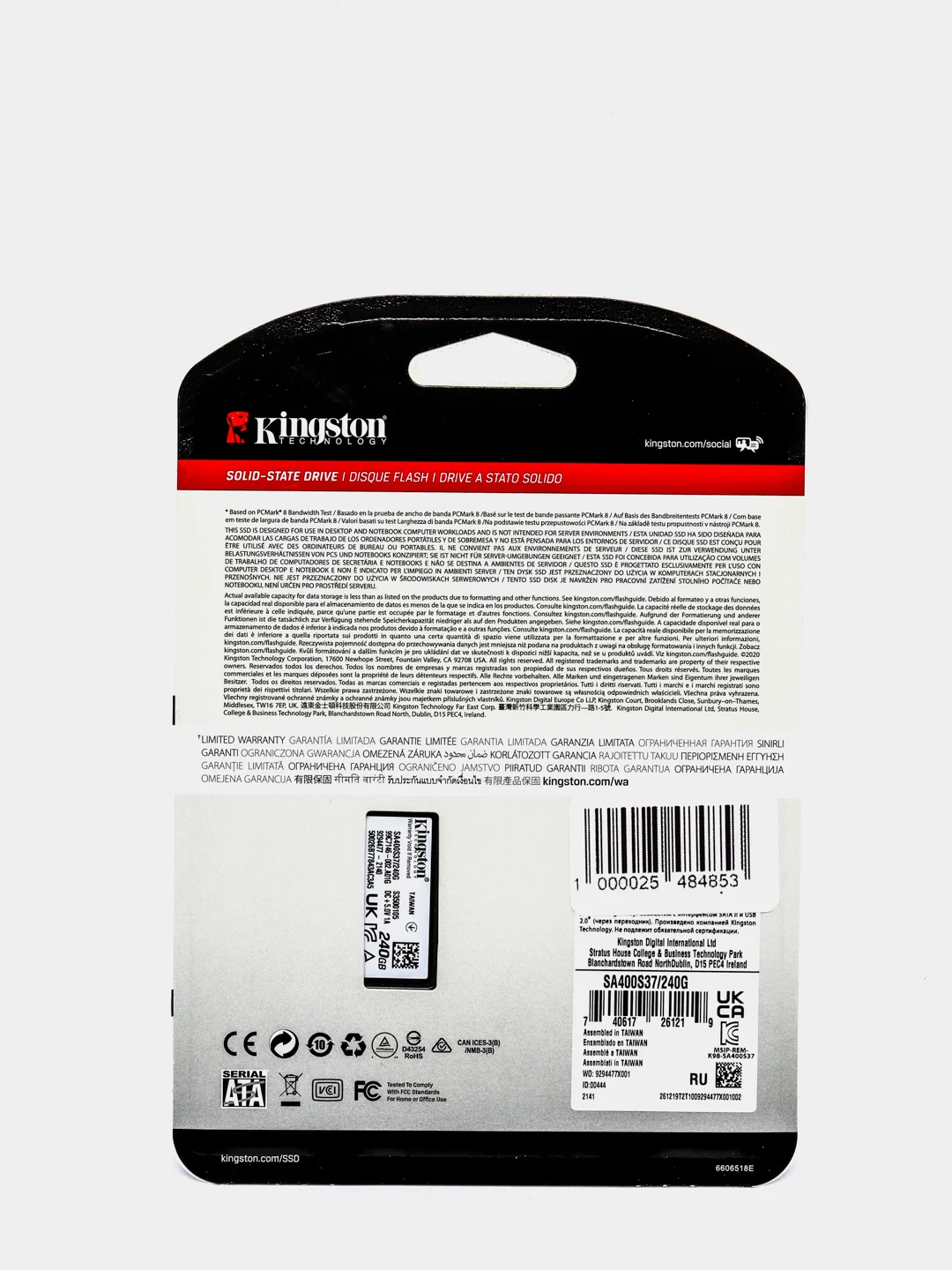 SSD накопитель Kingston A400 240Gb, SA400S37/240G