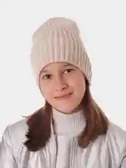 Бежевый вязаная шапка для девочки HiBy